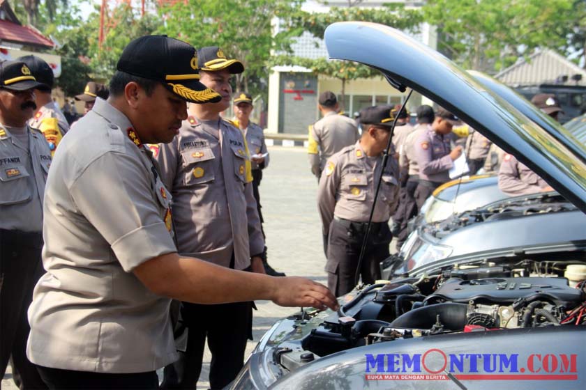 Jelang Pilkades Serentak, Kapolres Cek Kendaraan Dinas Polsek